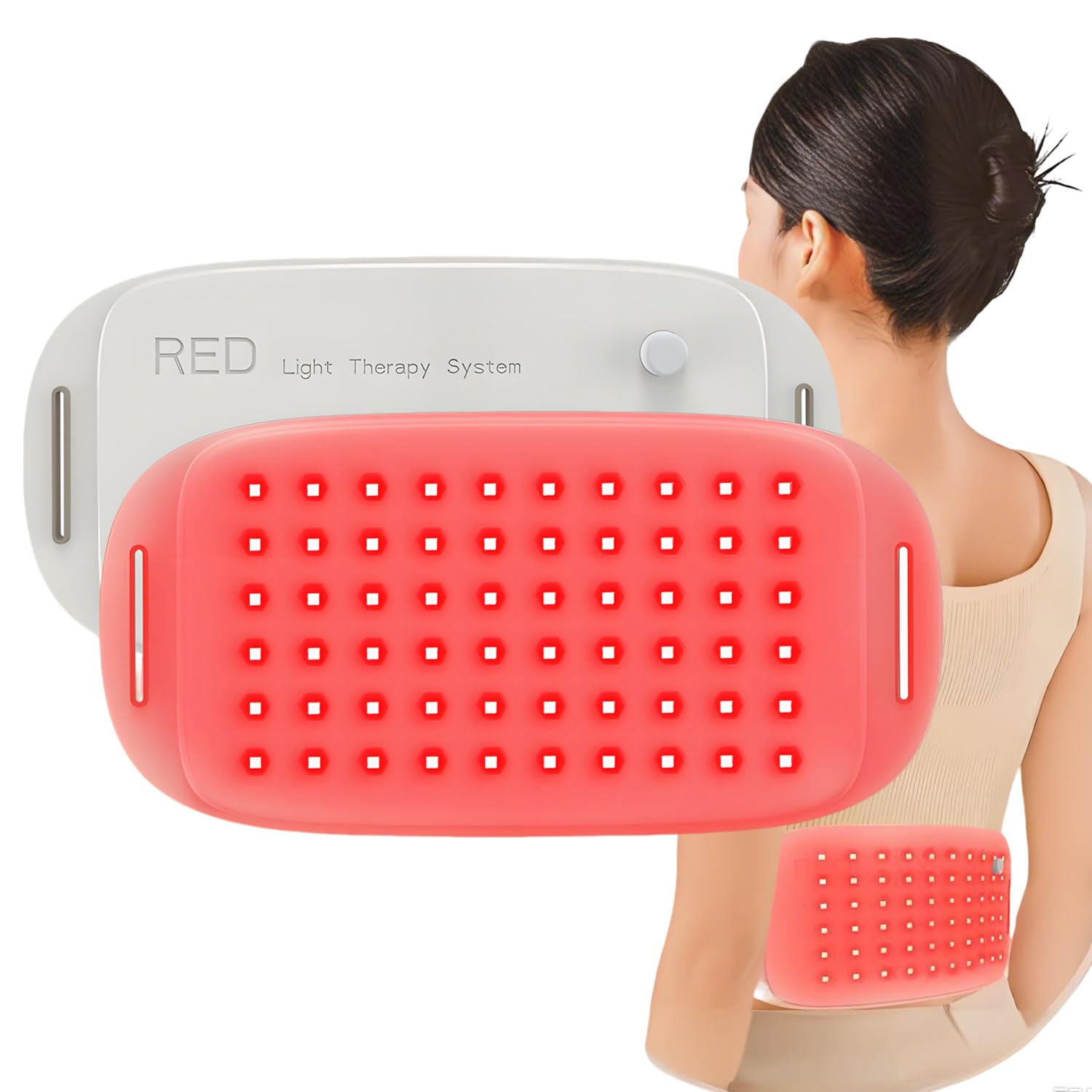 Thérapie par Lumière Rouge pour Corps, Ceinture de Thérapie par Lumière Rouge, Luminothérapie Led Rouge pour Soulager Les Douleurs Musculaires de Taille Envelopper Taille Dos Ventre