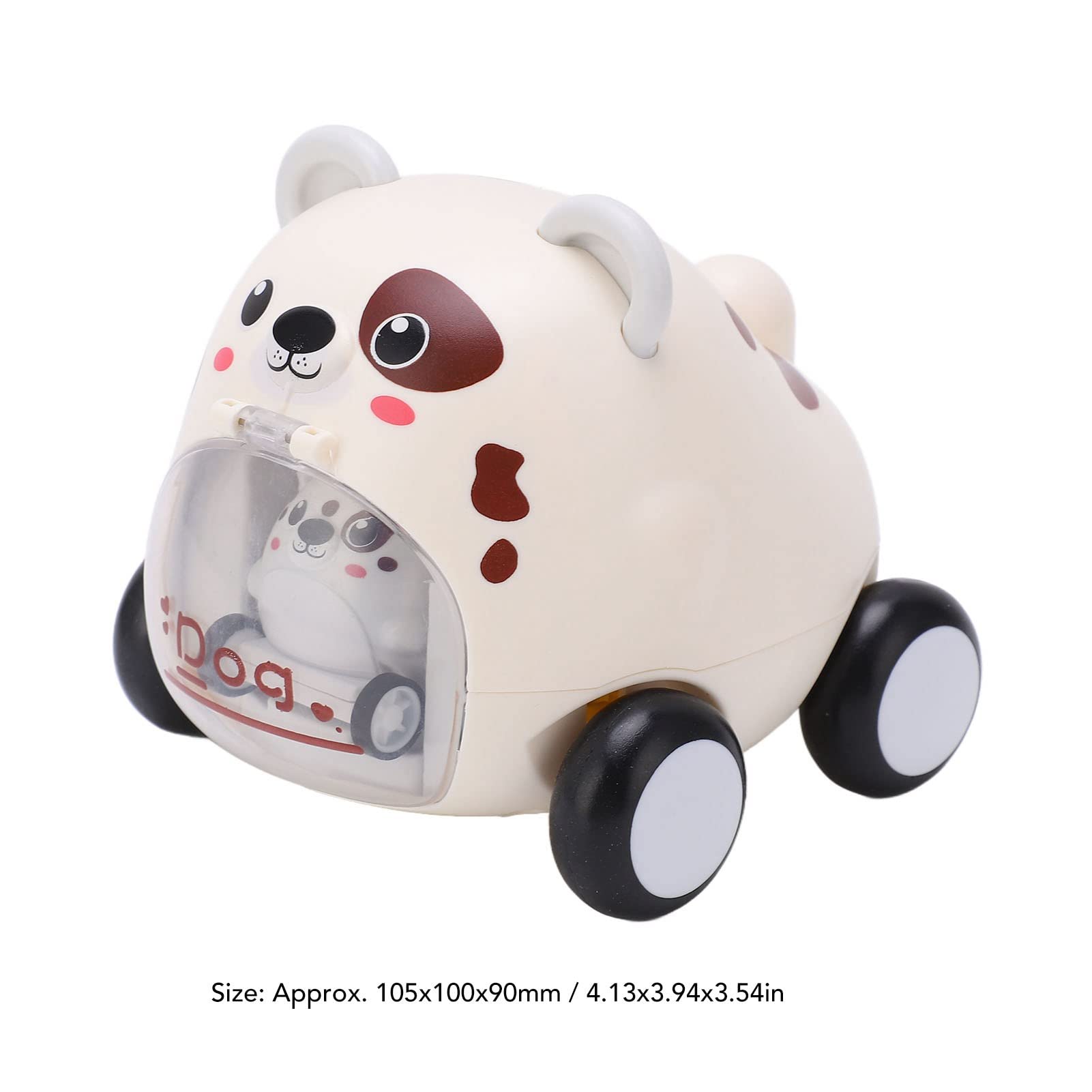 Inertia Macchinine per Bambini, Animali Tirare Indietro Macchinine Spingi Giocattoli per Bambini Macchinine per Ragazze Ragazzi, Giocattoli Educativi Precoci (Cagnolino)