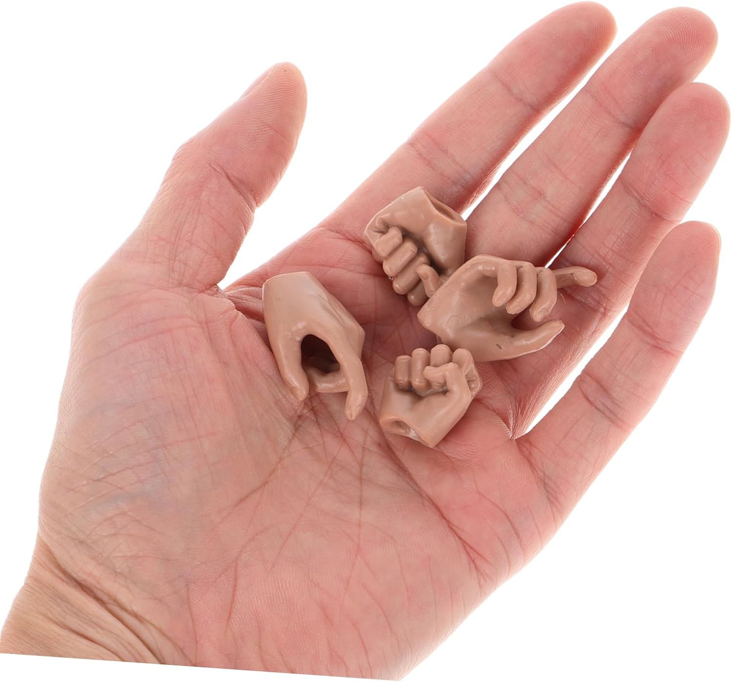 2 Pairs Scale Realistic Doll Hands Ultra Detailed Miniature Finger Accessories for DIY Projects and Crafting for Doll Making Supplies