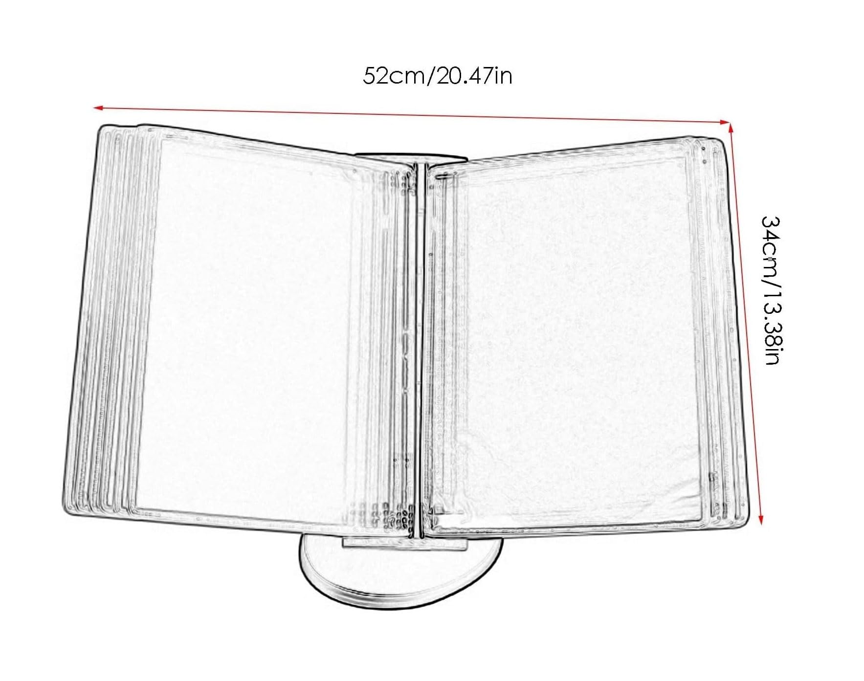 Portapapeles Con Solapas, Expositor De Escritorio O Para Montar En La Pared Con Inclinación Ajustable, A4, 10 Paneles(White)