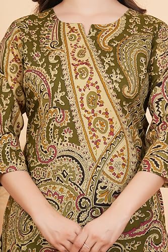 Image of rytras Women Woman Pure Cotton Printed A-Line Kurta Sets with Palazzos|Kurti Set for Woman|Cord Set for Women Cotton