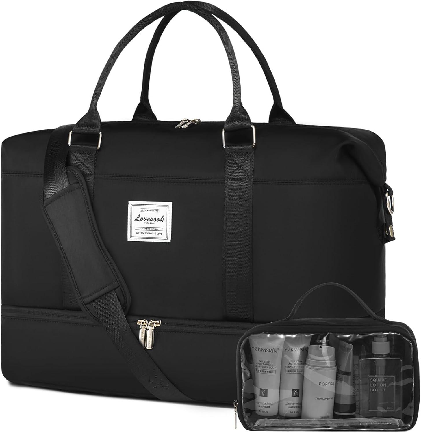 LOVEVOOK Travel Bag Weekender Bags for Women, Carry on Overnight with Shoe Compartment,Duffle Bag with Laptop Pocket,Hospital for Labor Delivery,Gym Tote with Toiletry