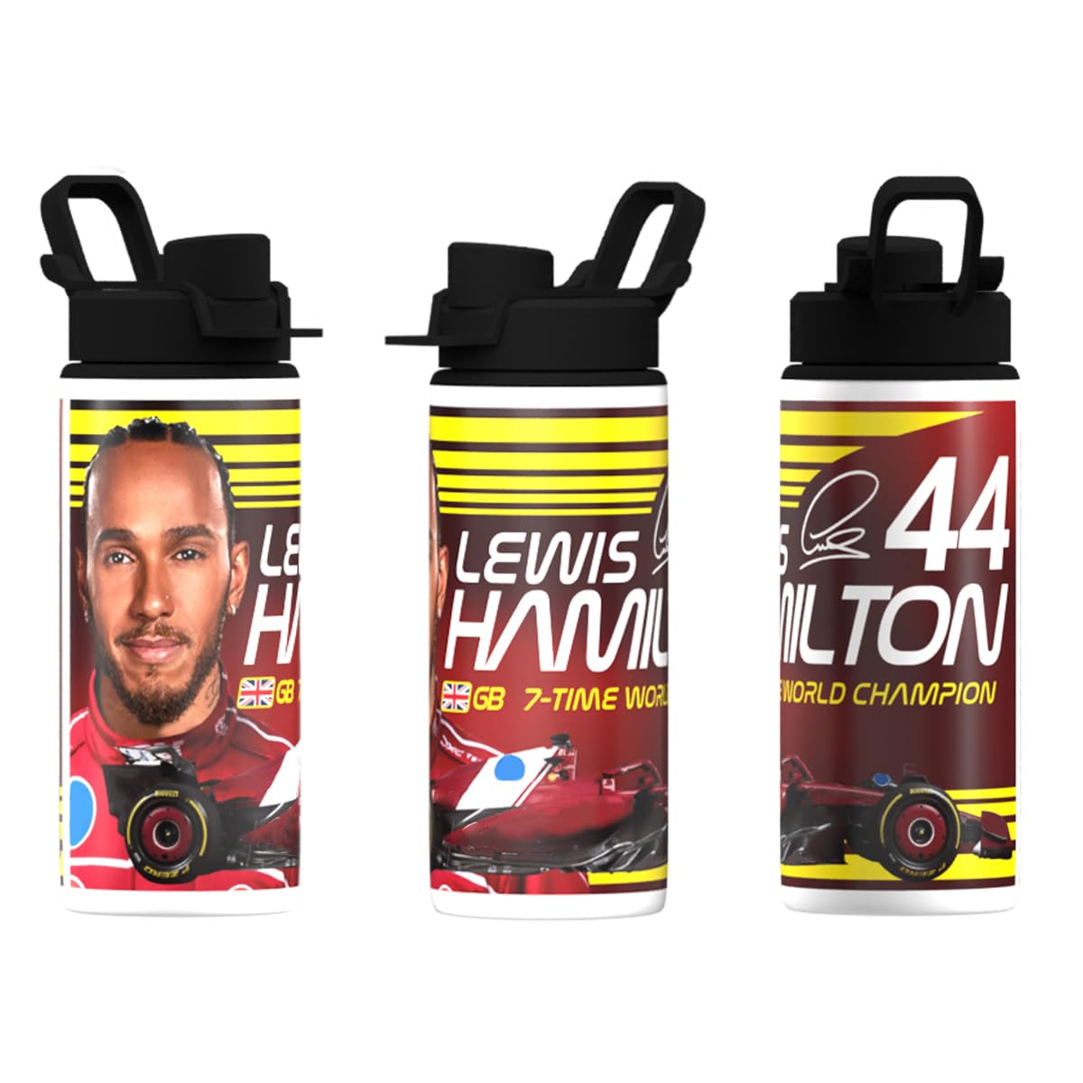 Partisan Multi Hamilton Water Bottle 600Ml Wht/Blk Lid