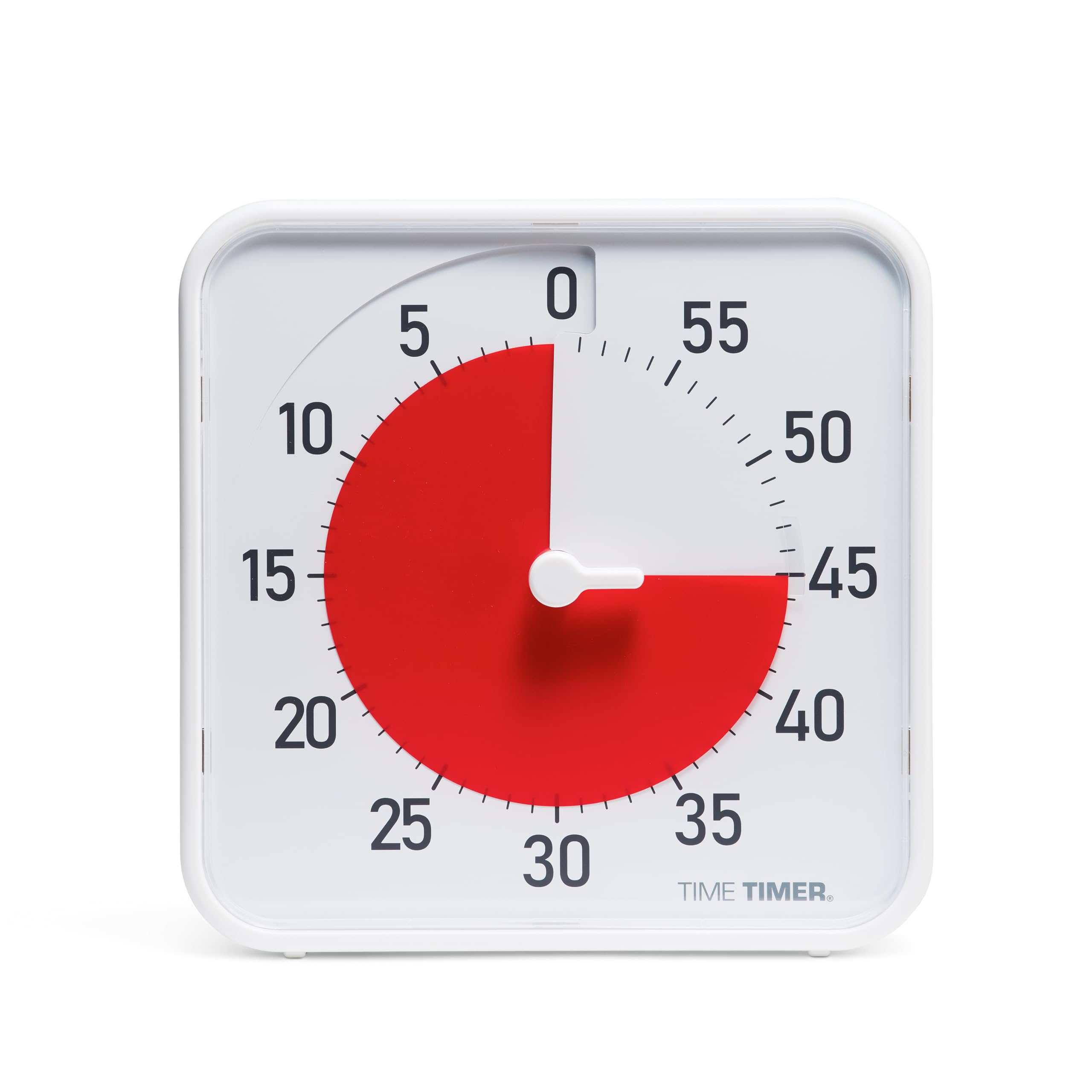 Original 8" Visual Countdown Timer – Medium 60-Minute Classroom Visual Timer for Modern classrooms, Students & Adults – Helps with Focus, Sensory Needs, ADHD, Autism – (Red & White)