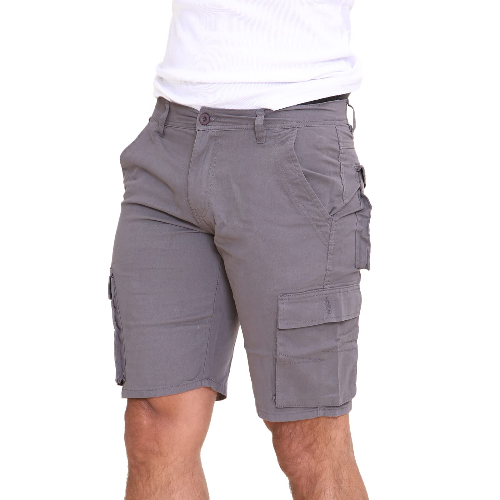 Westace Men's Charcoal - Afs Chino Camo Shorts Cargo Combat Army Half Pant Work Wear Camouflage 100% Cotton Chino Shorts[, 38]