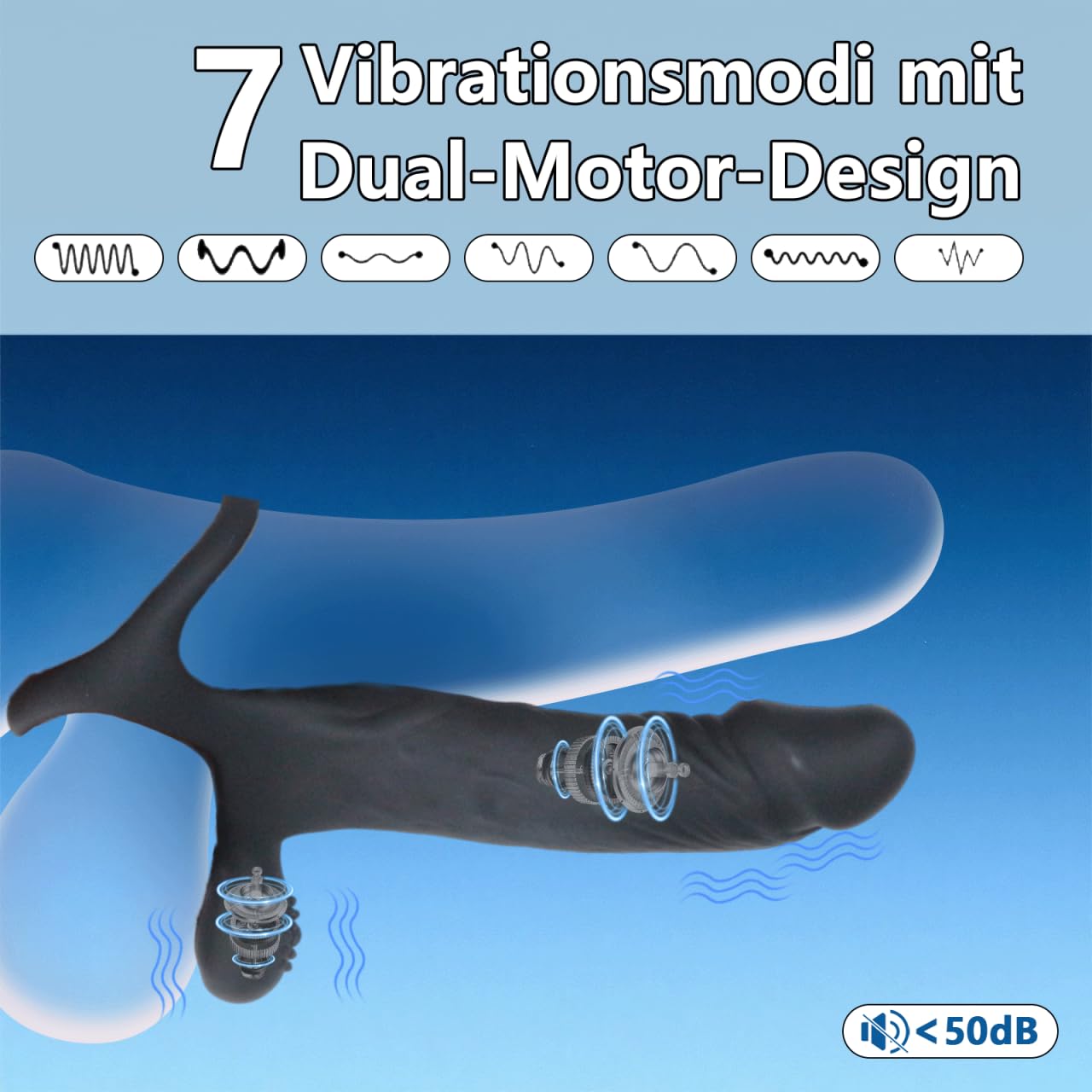 Consolador Anal con Vibrador Estimulador de Prostata 7 modos de Vibración con Anillo de Pene Juguetes Eróticos para Pareja Sexuales Vibrador Anal Consoladores.. para Hombre con Vibración
