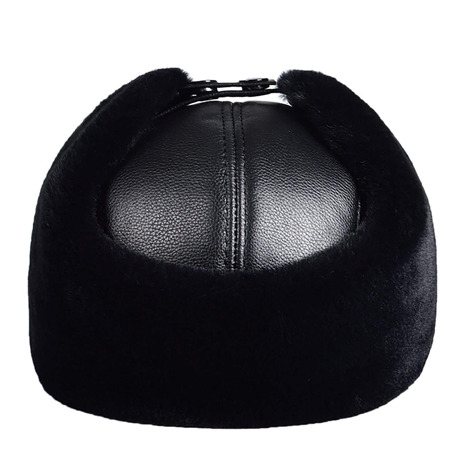 G&F Uomini Cappello Bomber Cappello Russo Ushanka con Paraorecchie Trapper Berretto Antivento Invernale Cappelli Aviatore Impermeabile in Pelle