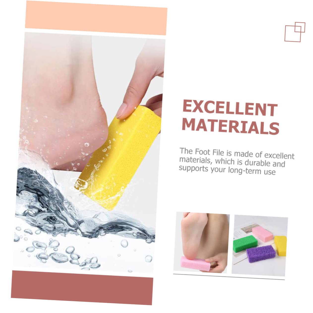 Healeved 24piezas Exfoliantes De Pies De Pómez Para Cuidado Podal Herramientas De Pedicura Reutilizables y Lavables Diseño Práctico y Ligero Para Pies Suaves y Saludables