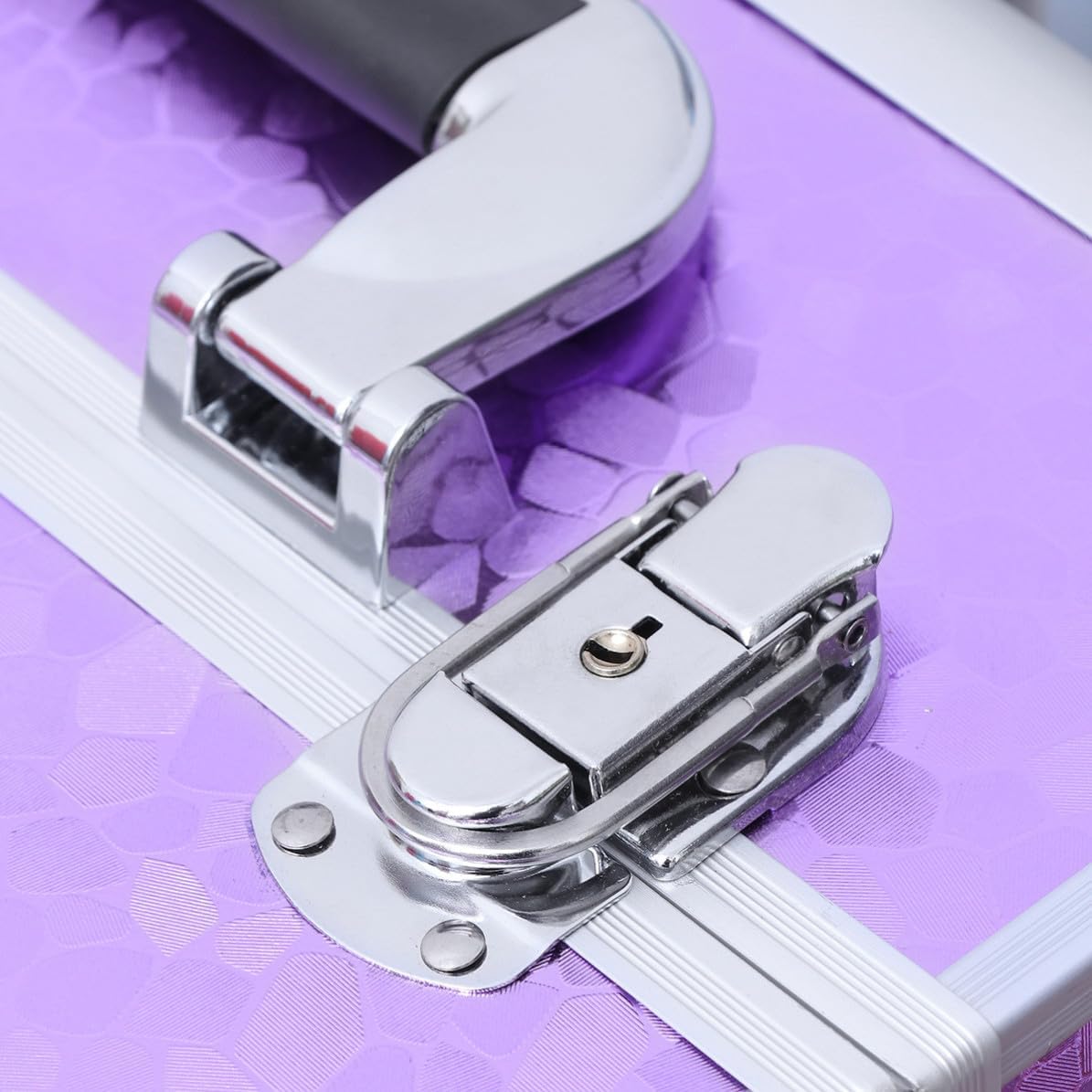 Aluminum Alloy Makeup Train Case with Expandable Trays for Travel