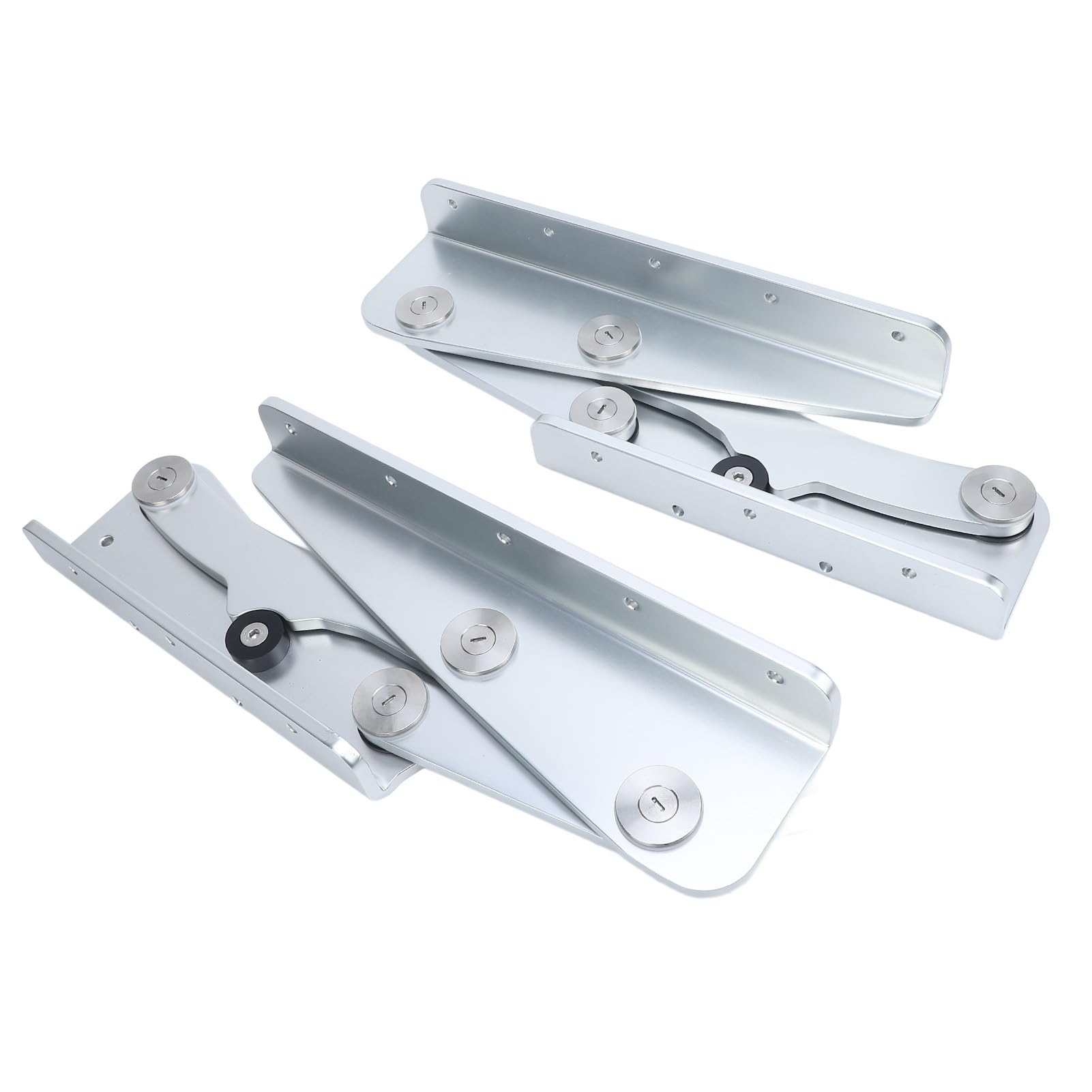 Heavy Duty Aluminum Alloy Folding Seat Hinge Pair for Yacht Marine - Anodized, Anti Pinch Design for Improved Safety and Space Saving Seat Installation