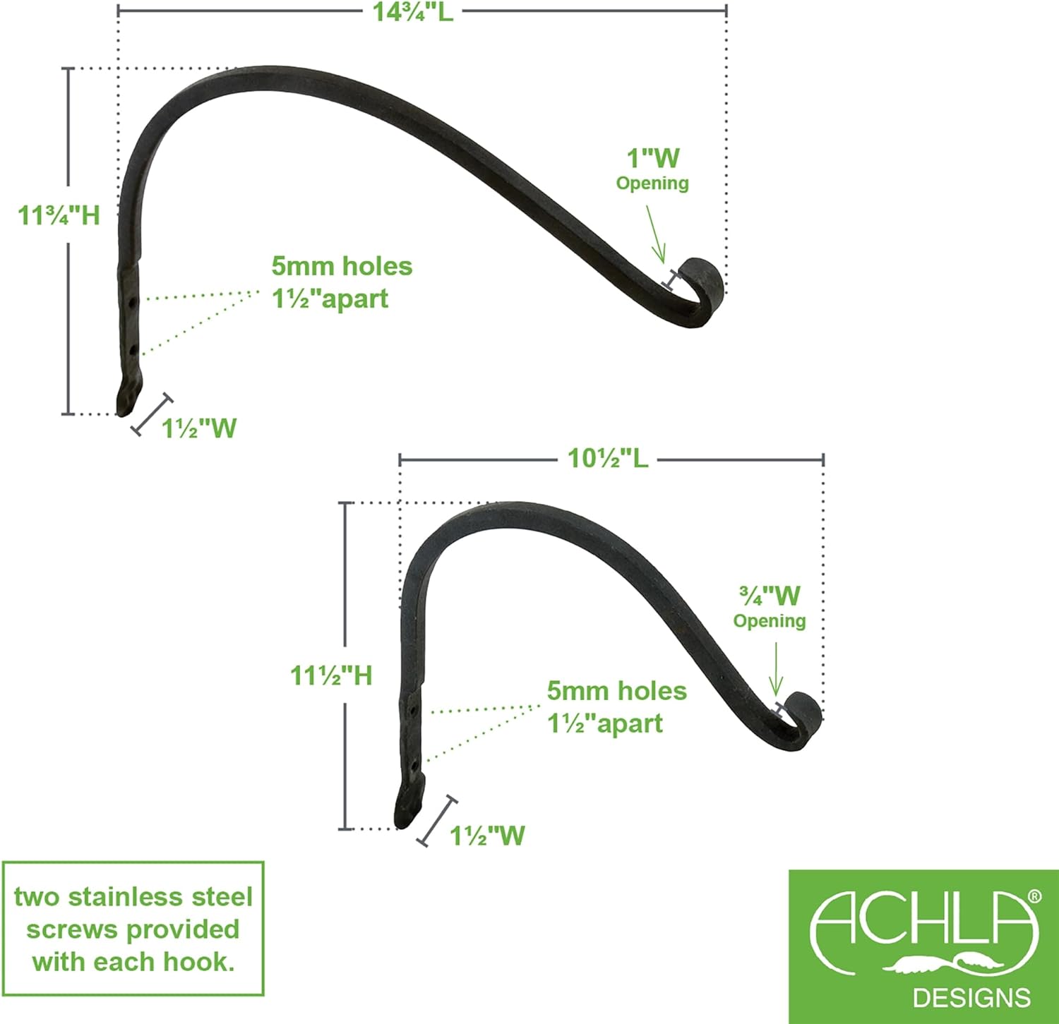 16" Arc Bracket, Pack of 2