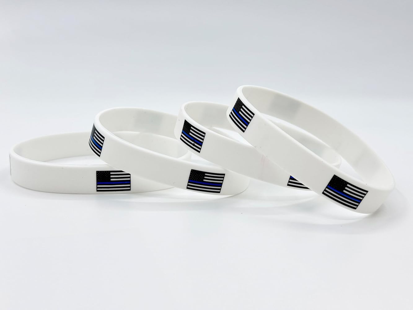 Thin Blue Line Rubber Wristbands - Stars & Stripes Pack Of 3 By TheAwristocrat 2 thumbnail image