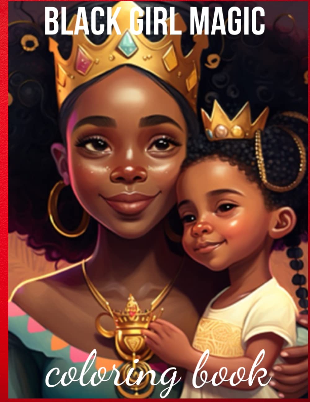 black girl magic coloring book: strengthen your confidence and increase your self-esteem" with positive affirmations and beautiful illustrations educational to celebrate Black History Month.