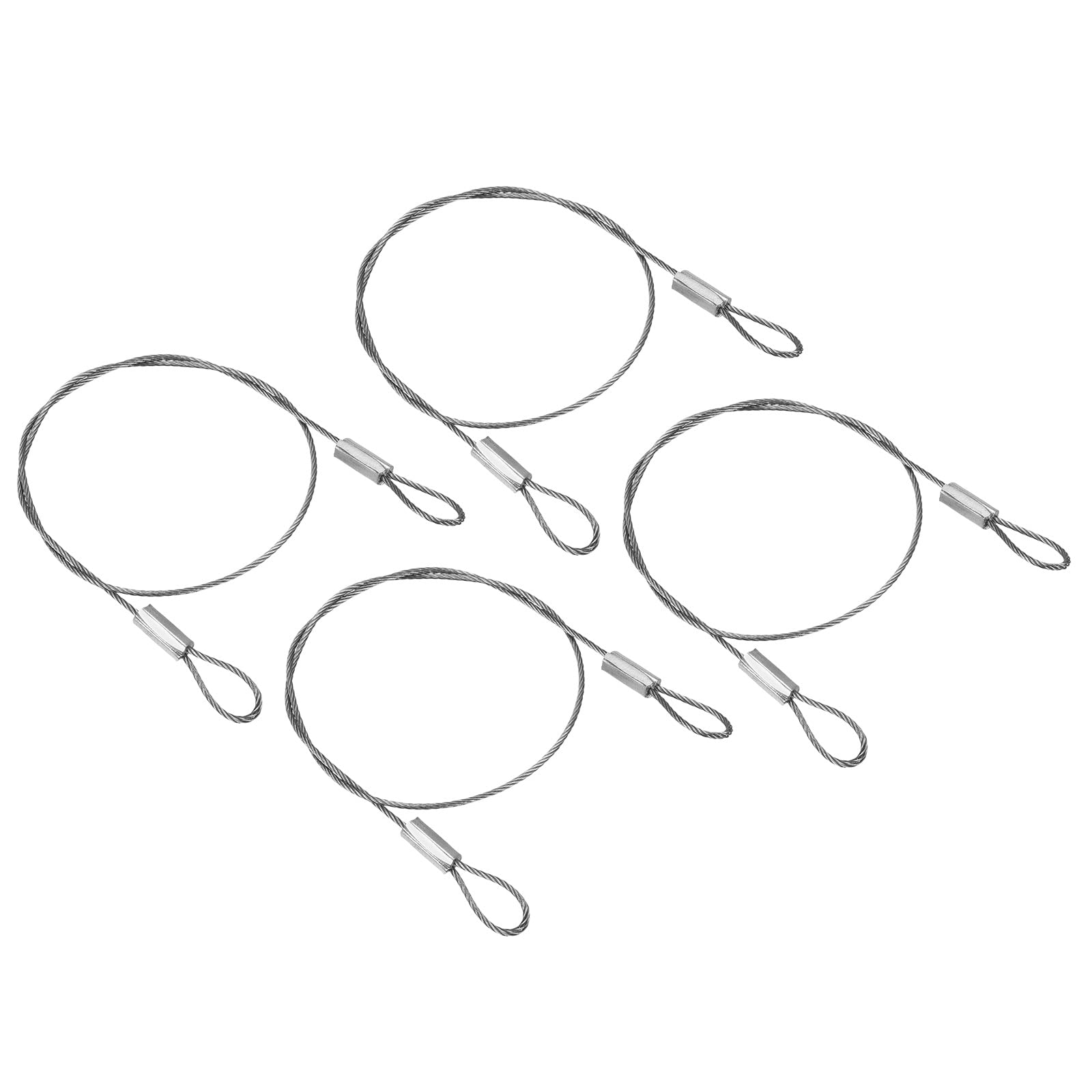PATIKIL 4-Pack 12 Inch Safety Security Cable Wire 30cmx1mm
