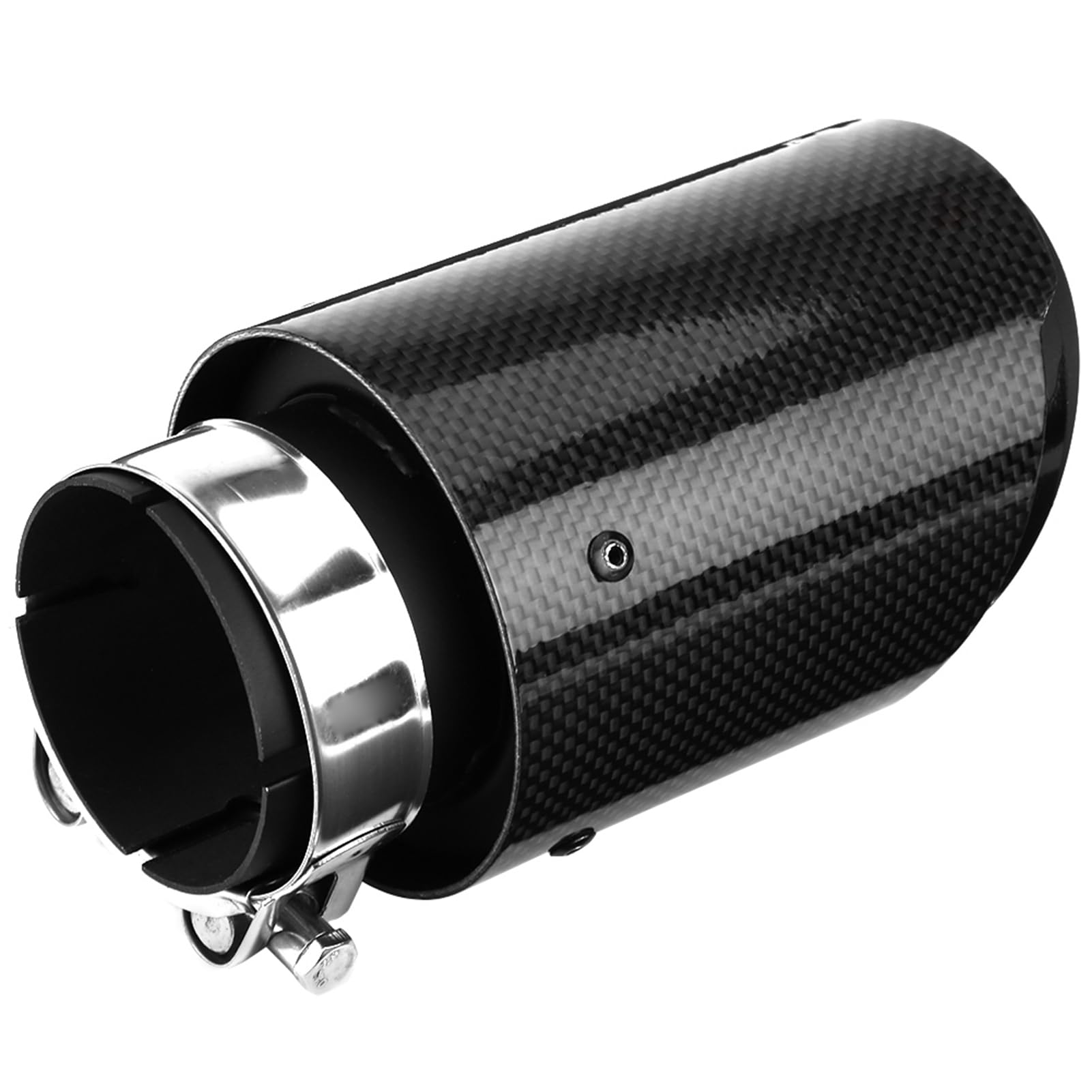 Tubo di Scarico Per Auto, Coda di Scarico Per Auto Universale Tubo di Scarico Per Auto in Fibra di Carbonio Terminale di Scarico Per Marmitta Per Estremità di Scarico da 60 Mm