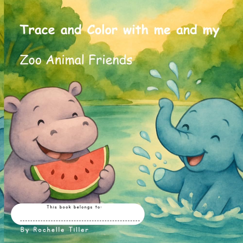 Trace and Color with Me and My Zoo Animals Friends