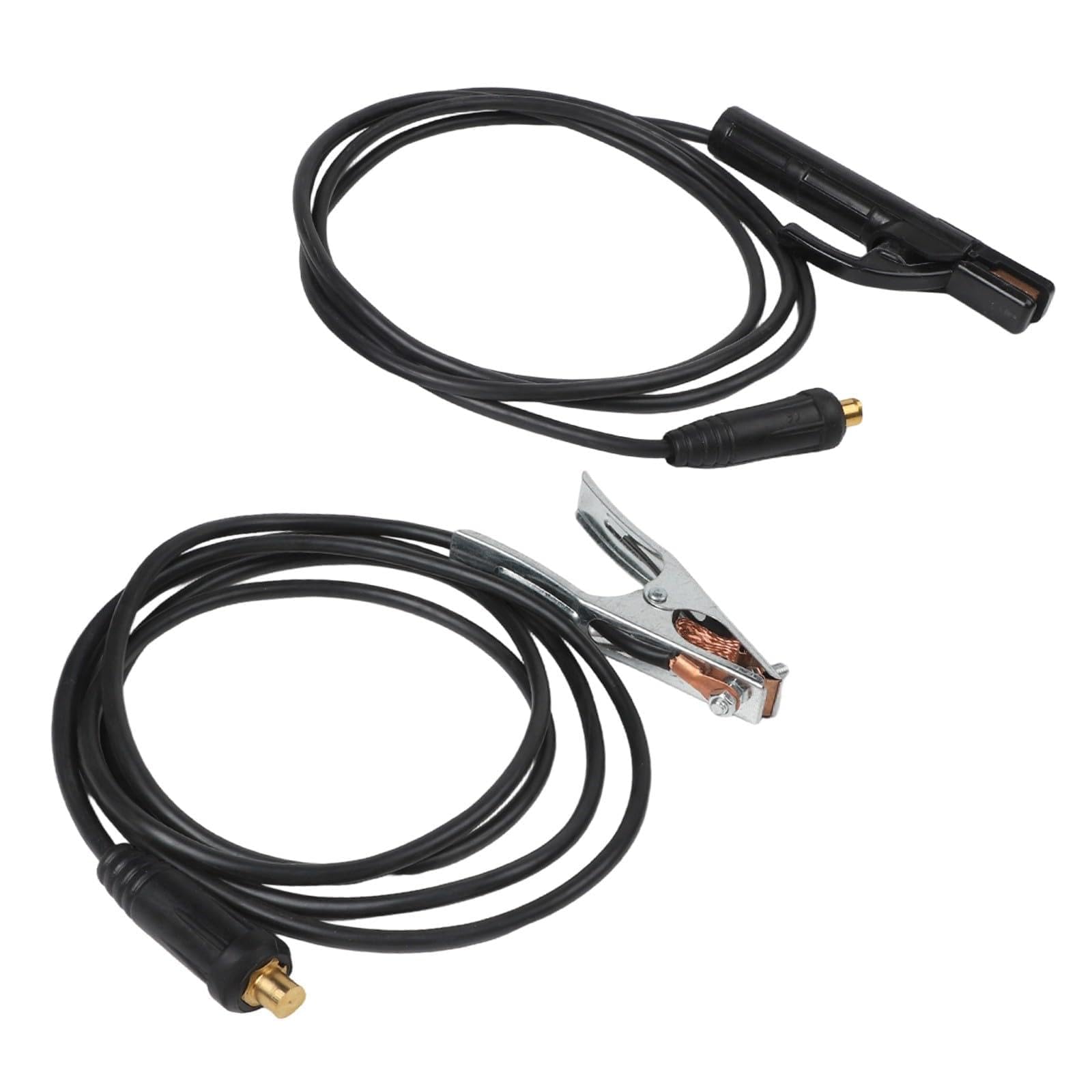 EasyByMall Morsetto a terra per saldatura 300A, cavo di terra in rame per macchina inverter MMA, manico isolato resistente al calore con design ergonomico antiscivolo
