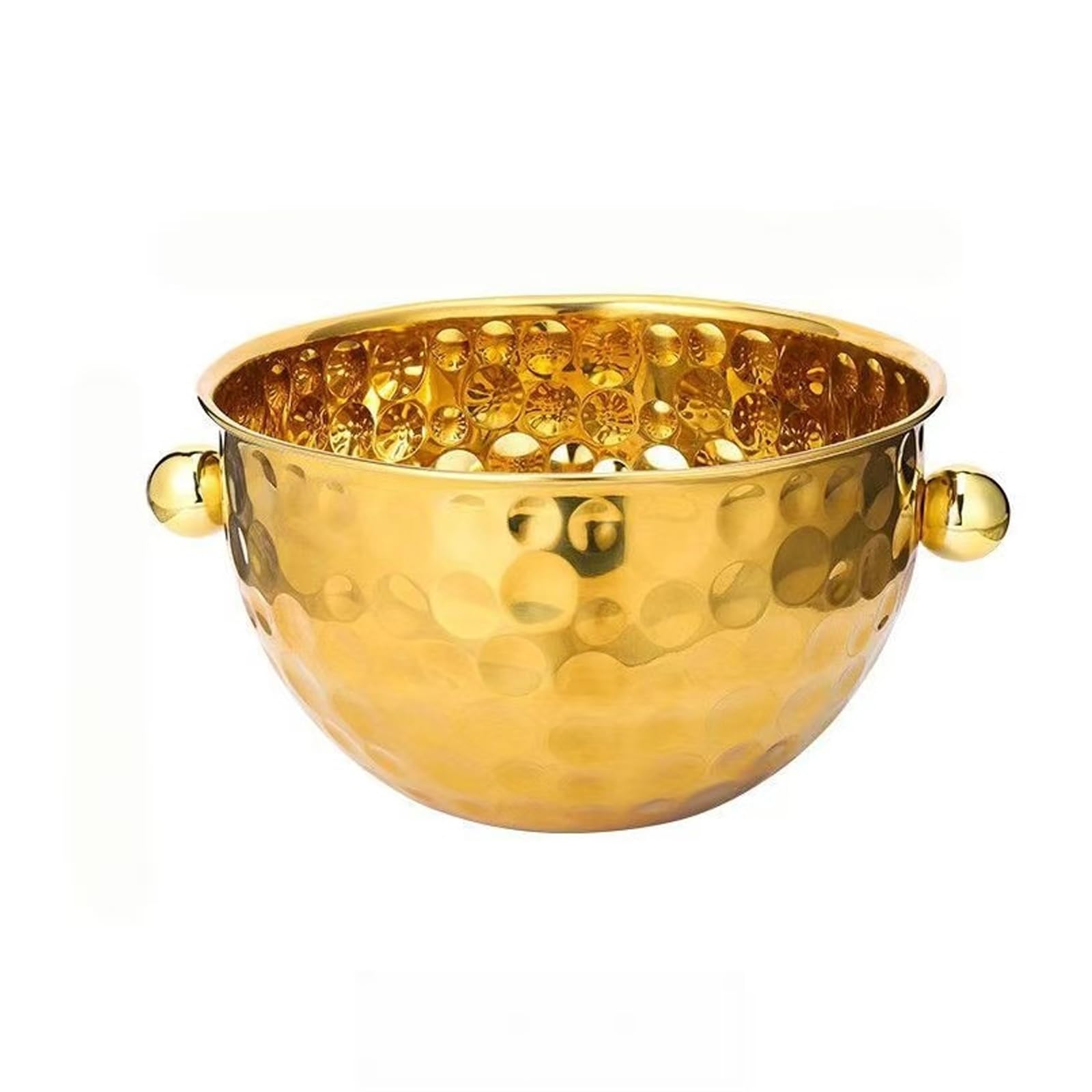 HZBB Stainless Steel Fruit Bowl Ice Bucket Large Capacity Washing Basket for Cooking Baking and Food Preparation Enduring Stainless Steel Fruit Bowl