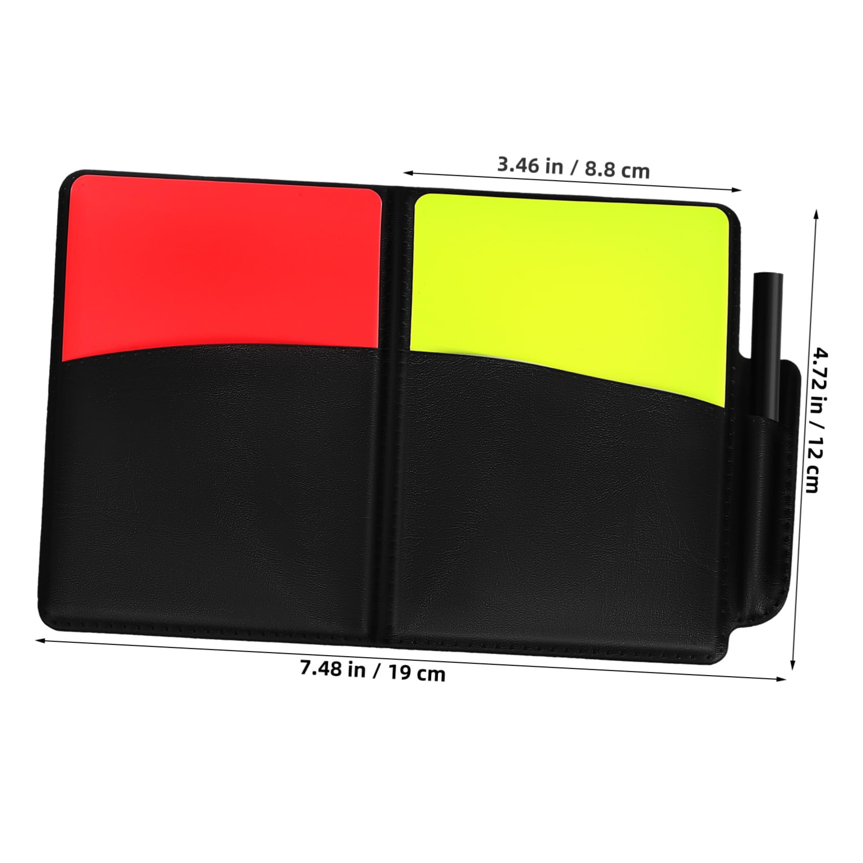 VICASKY 4Sets Soccer Referee Card Set Durable Red Yellow Cards with Score Essential Referee Accessories for Soccer Volleyball and Sports Games