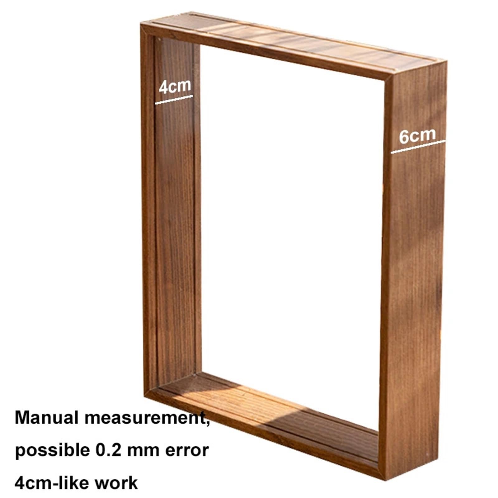 Fotolijsten 3D Bloemen Fotolijst 4cm Diepe Schaduw Doos Frames Boeket Display Bloem Case Diep Voor Bruiloft Feestdecoratie Geheugen Fotolijsten Fotolijst Kleur: Hout Kleur frame, Maat: 30 x 30 cm