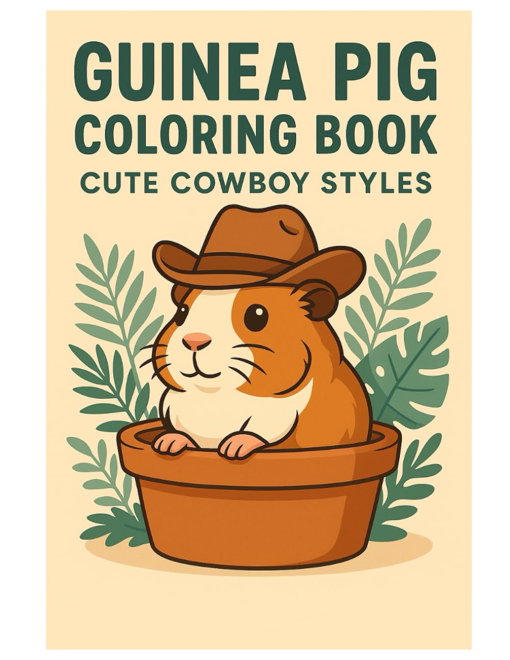 Guinea Pig Coloring Book: Cute Cowboy-Inspired Scenes with Friendly Guinea Pig Illustrations