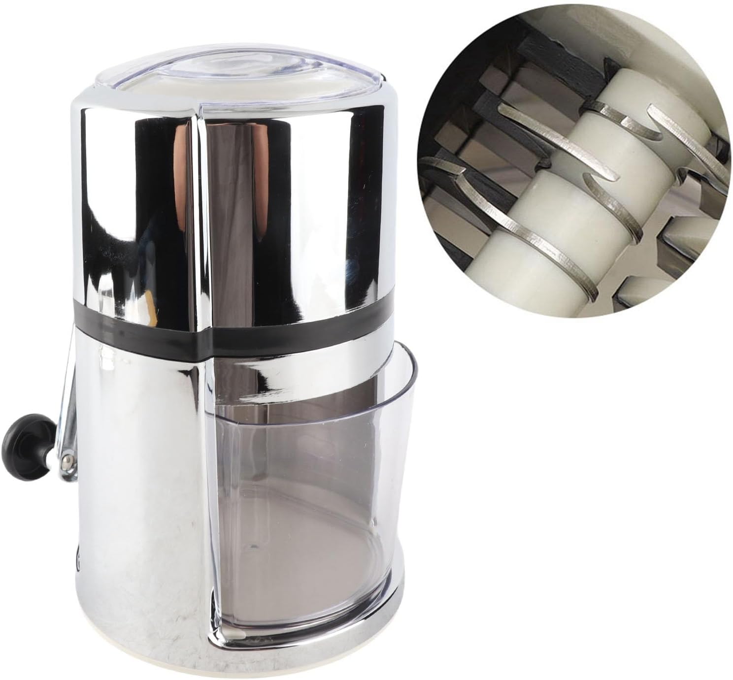 Manual Ice Crusher Electroplating Process Enhanced Small Footprint Ice Shaver for Home Use