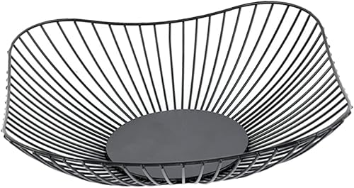 Cesta de frutas de alambre para frutas, cuencos de dulces, cesta decorativa para aperitivos, cestas de almacenamiento de frutas, tazón de pan de
