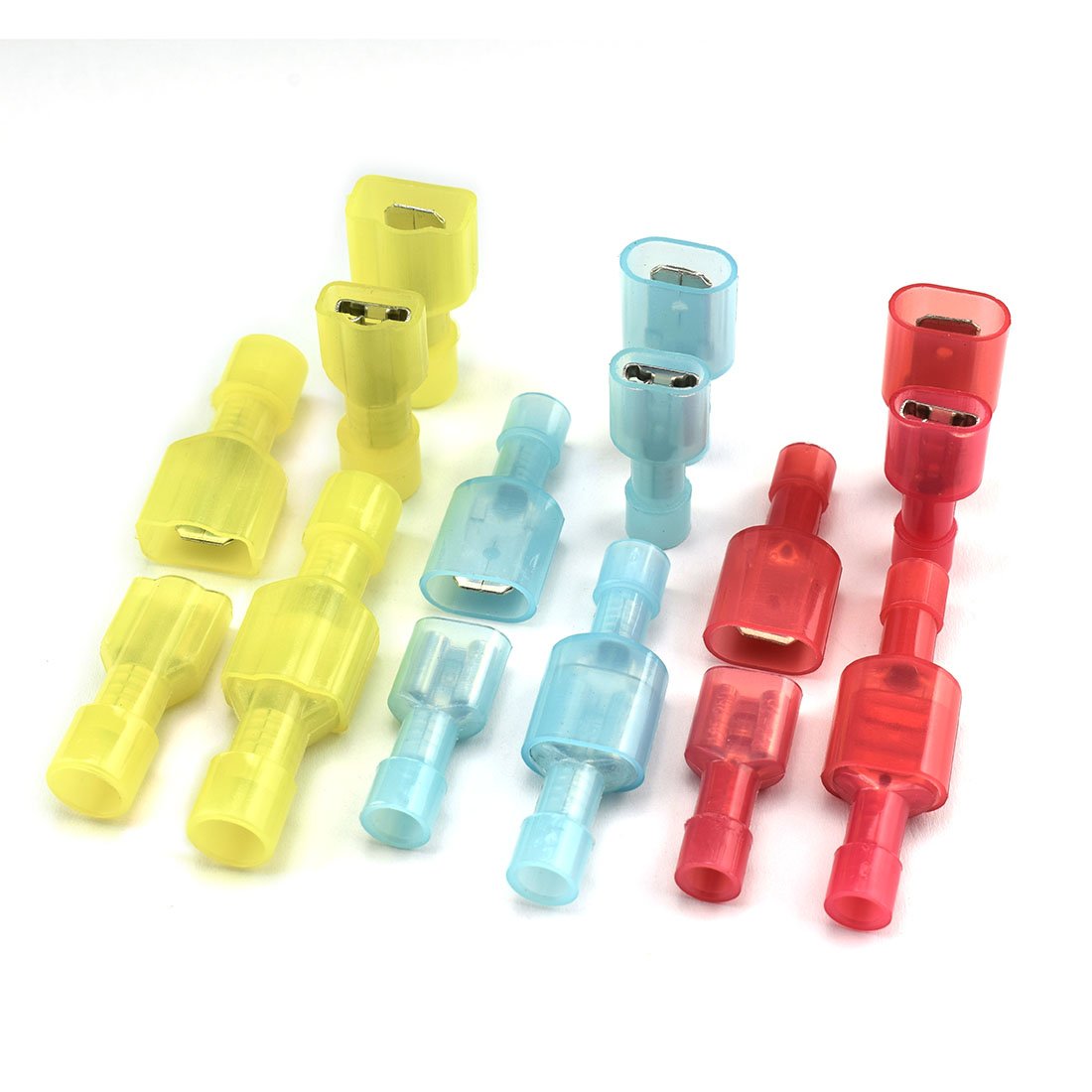 DZS Elec 60pcs 10A 15A 24A Fully Insulated Wire Connector Kit Quick Disconnects Electrical