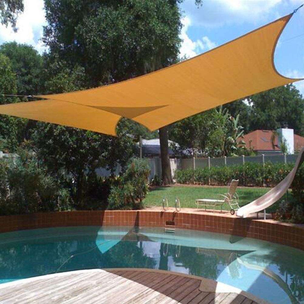 CHENG Vela Parasole 7x7.5m, Metri Protezione Raggi UV, Resistente e Traspirante Protezione Solare Protezione dai Raggi UV per spazi all'aperto Grigio Scuro
