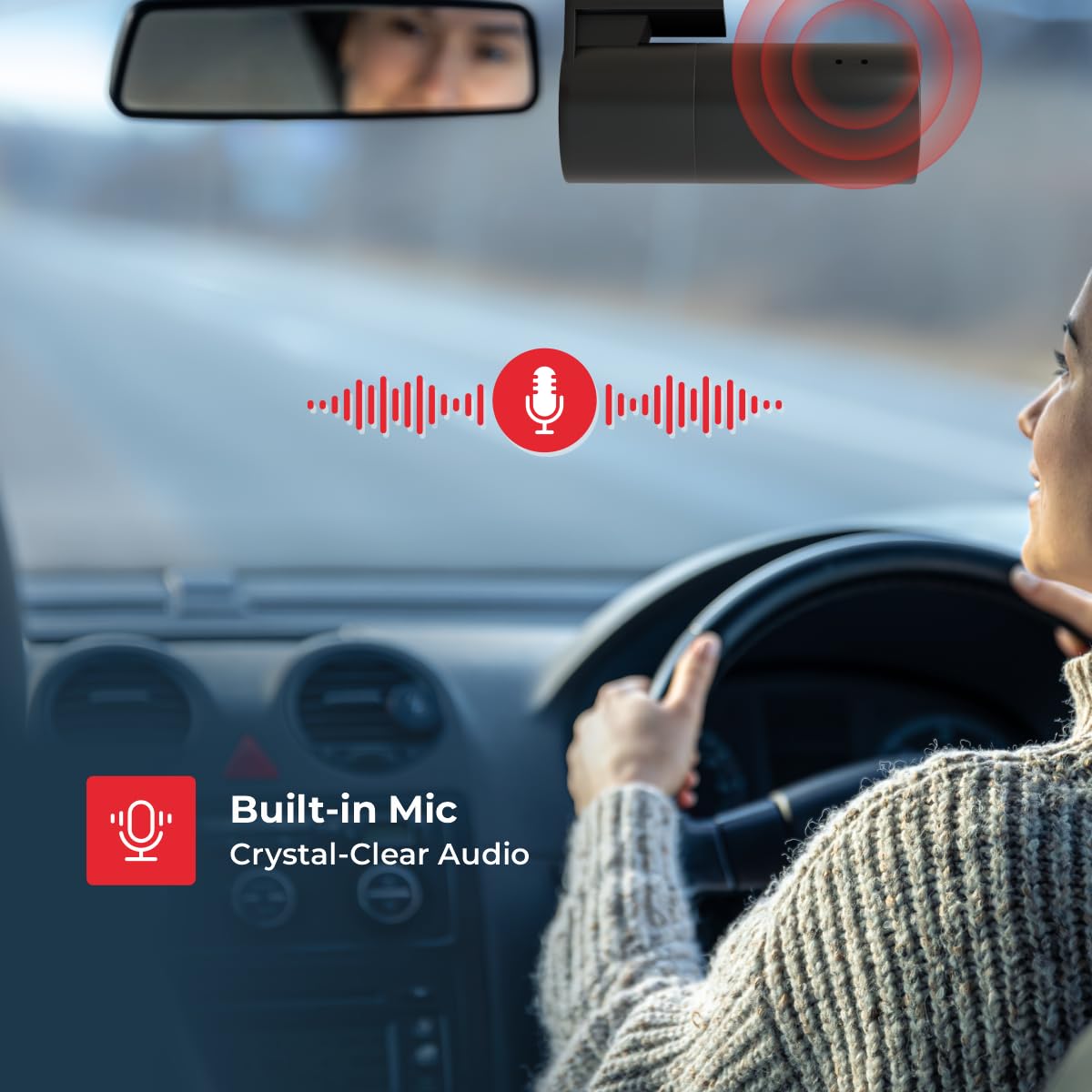 Trueview 2MP Dash Camera with Wi-Fi, Built-in G-Sensor, Microphone, Time Lapse, Emergency Video, Speed Alerts, TrueCloud App Support, 128 GB Micro SD Compatibility (G-Sencer) 1