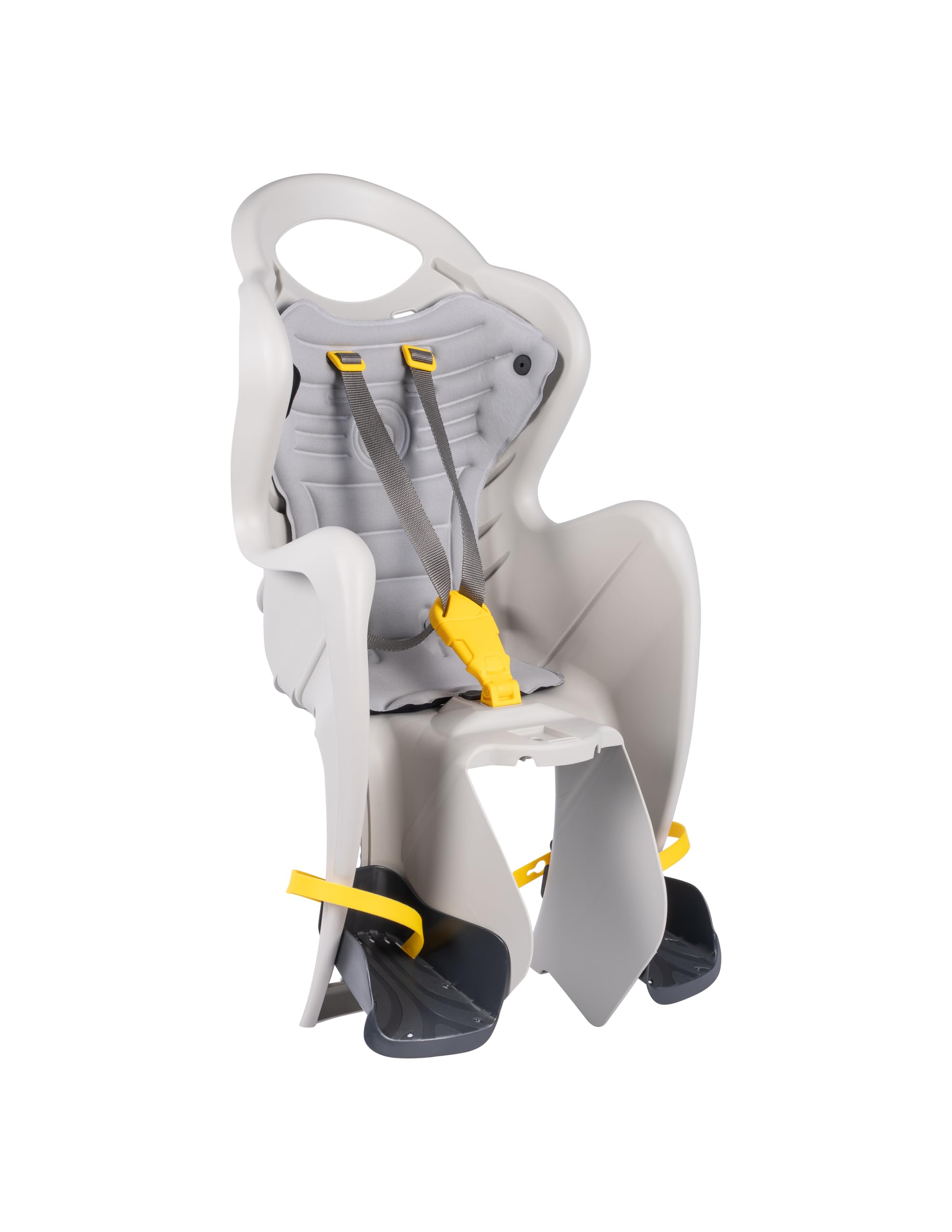 Bellelli | Mr Fox - Seggiolino Posteriore per Bicicletta - per Bambini Fino a 22 kg, da 3 a 8 Anni - Si Fissa al Telaio - Colore Silk Grey