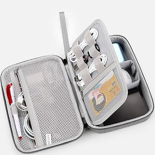 Miniatura 6 de Organizador electrónico duro, bolsa de accesorios de cable de viaje, funda organizadora electrónica impermeable, bolsa organizadora de accesorios