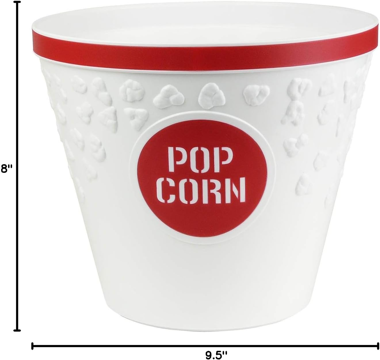 Hutzler Popcorn Buckets, set of 2, Red