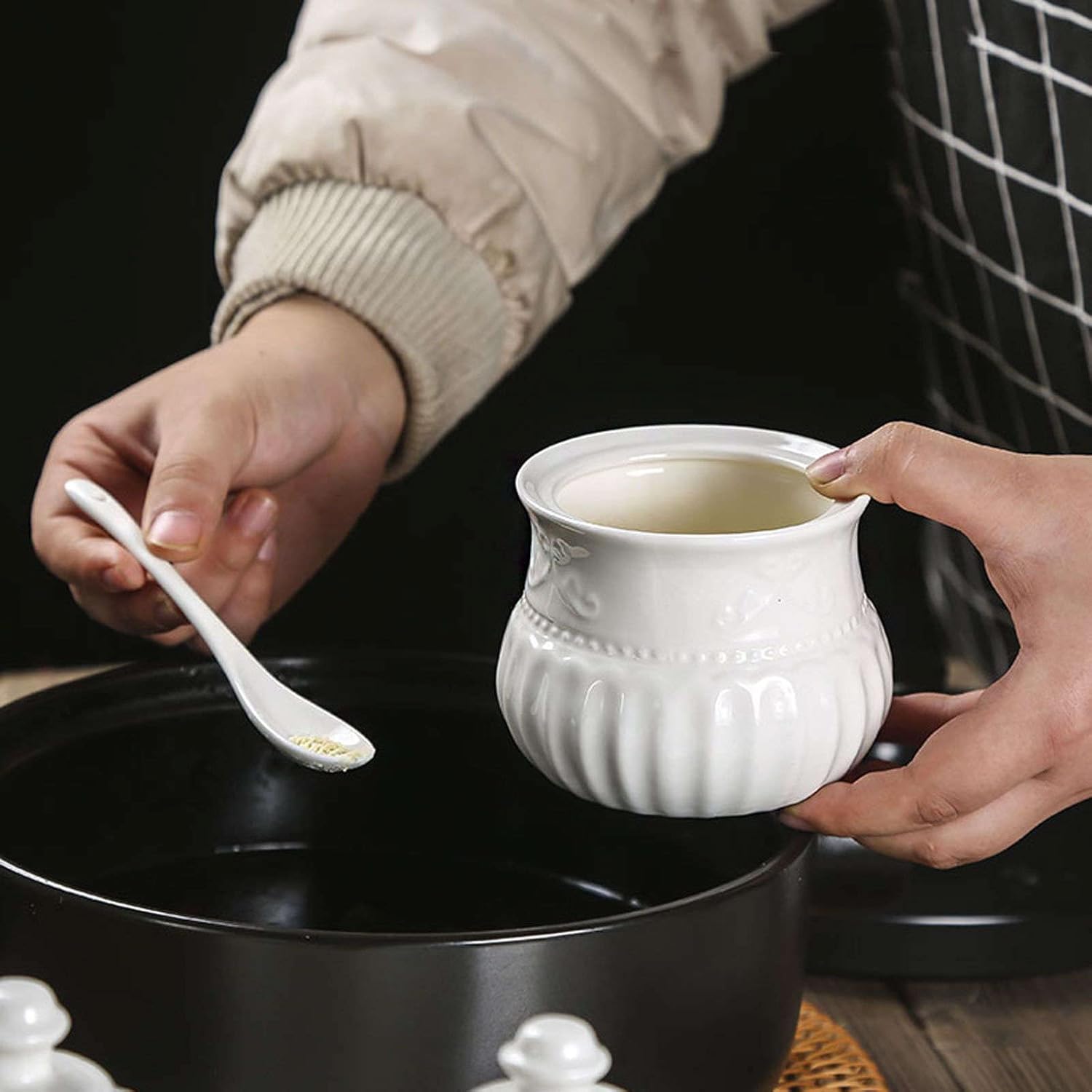 朱塗 蒔絵 風景 梅椀 10個 B22255 朱塗 蒔絵 風景 梅椀 10個 B22255