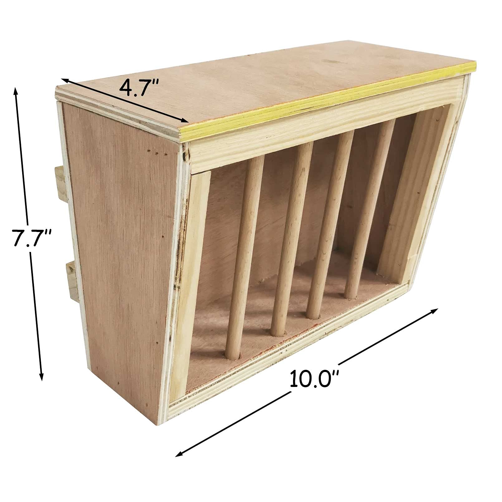 kathson Rabbit Hay Feeder Rack Wooden Food Feeding Manger Bunny Grass Holder Small Animals Less Wasted Food Dispenser for Rabbits Guinea Pig Chinchilla Hamster - image 5