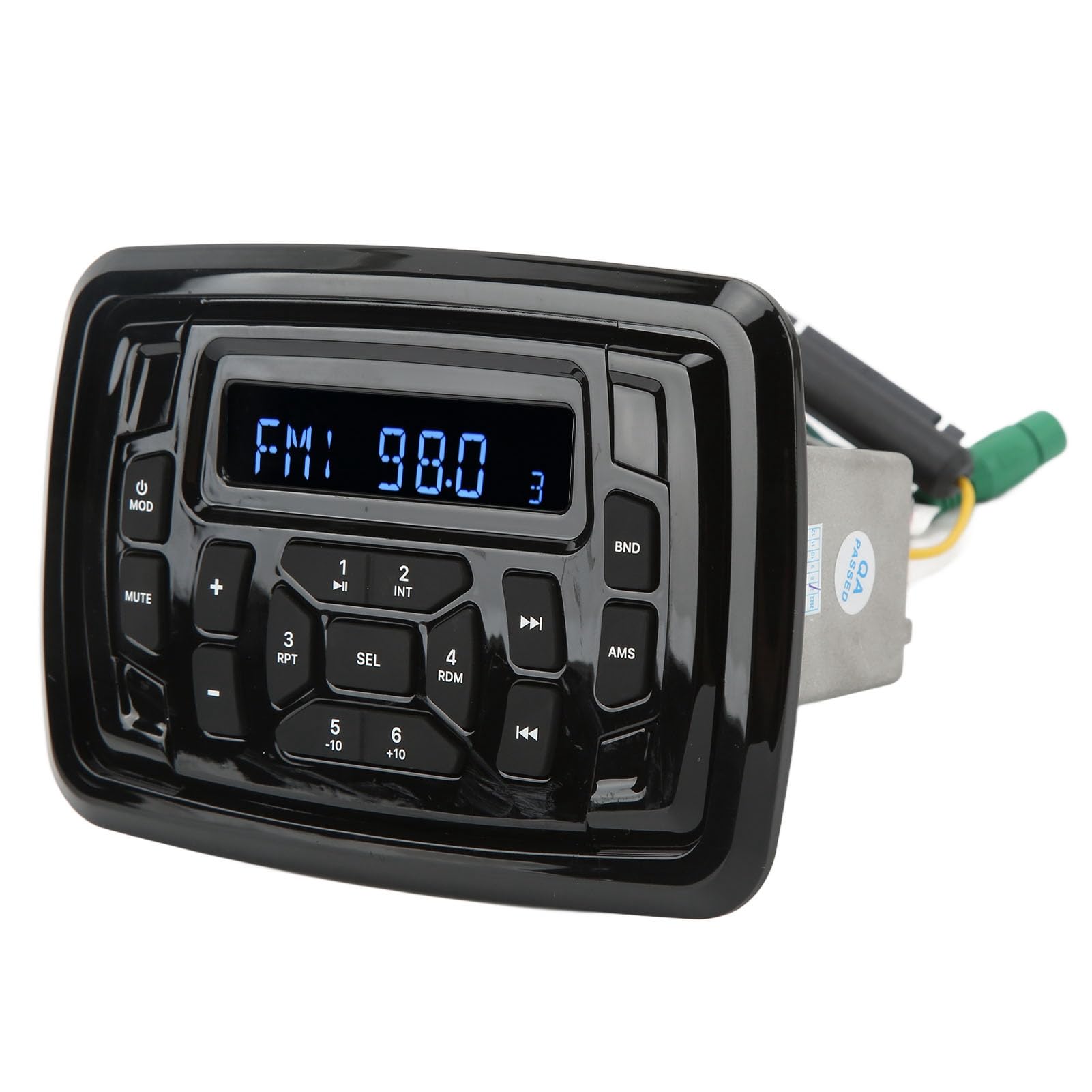 Radio Marina a Prueba de Agua Receptores Estéreo para Automóvil Altavoces Marinos Bluetooth para Automóvil Radio AM/FM Receptor Estéreo 12V DC Reproductor de MP3 Sonido Estéreo para Yate Caravana In