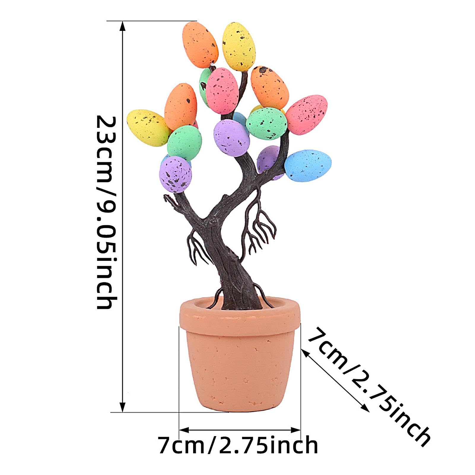 Albero Di Pasqua Da Tavolo Con Uova – 35 Cm Preilluminato – Centrotavola Con Base In Tela – Decorazione Primaverile