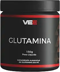 L-Glutamine Pura 5000mg 100% Glutamina em Pó Pure Aminoacido Premium Sem Sabor Pote 150g Importada Isolada Natural Rende 30 Porções - VEE