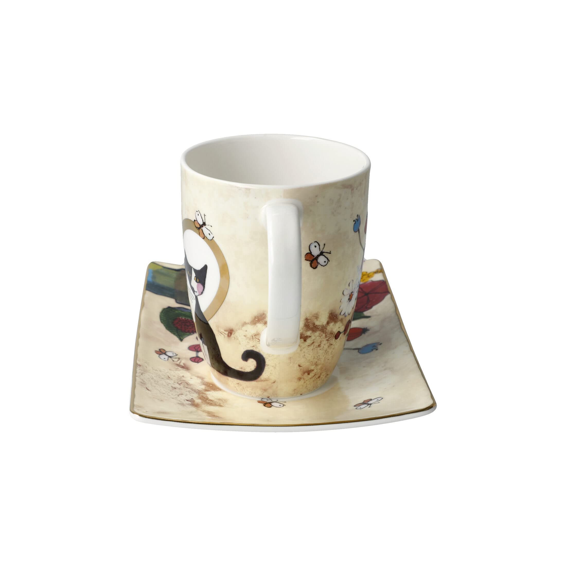 Goebel Tasse Aus Porzellan – Farbenfrohes Katzenmotiv Von Rosina Wachtmeister, 350 Ml