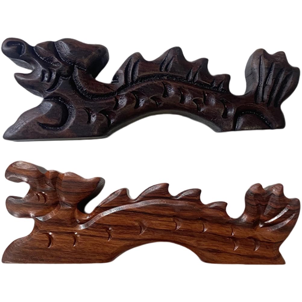 Ciieeo 2Pcs pen display holder wood brush rest Calligraphy writing brush holder makeup brush rest wooden writing brush rack wood pen rest chopsticks rest pen rack wooden brush solid wood-image-22