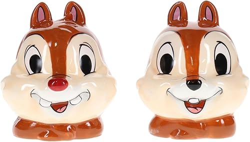 Silver Buffalo Lady and The Tramp - Juego de 2 saleros y pimenteros de cerámica