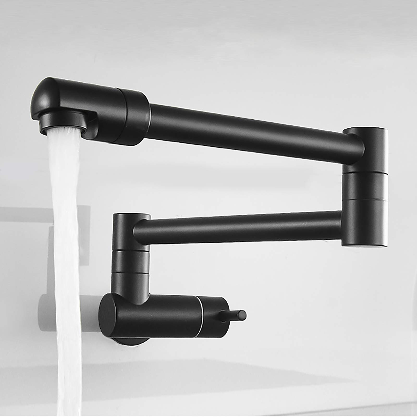 Mitigeur monotrou sans plomb en cuivre noir mat avec filtre à eau de cuisine