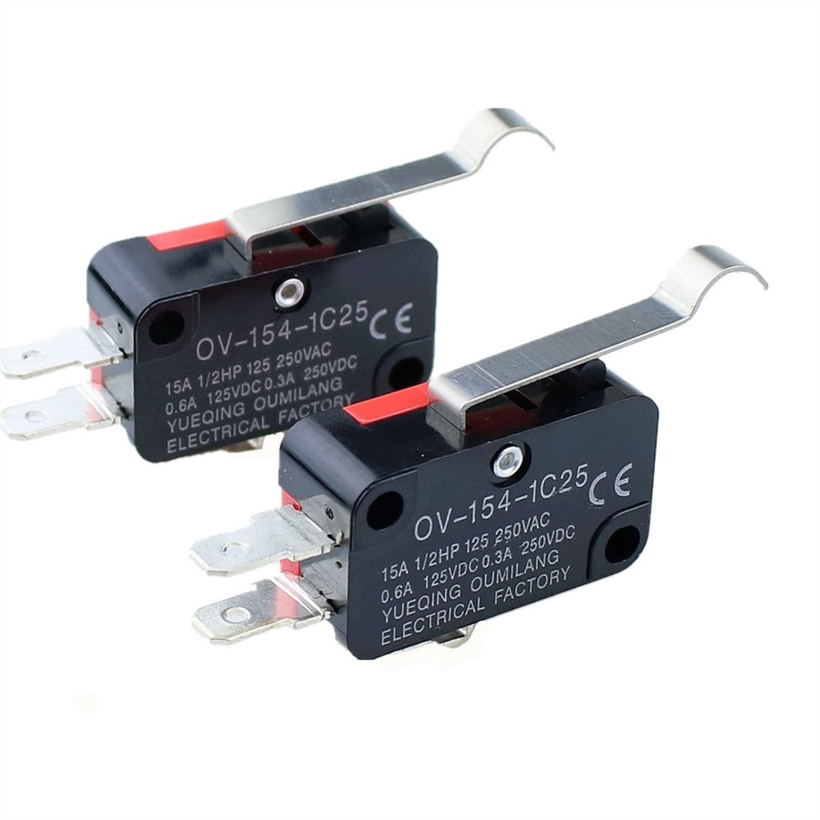Interruptor de límite 1 Piezas 5 10 Micro Interruptor SPDT Abrir/Cerrar V-154-1C25(10 Pcs)