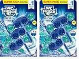 WC FRISCH Kraft Aktiv Blauspüler Ozeanfrische (150 g), WC Reiniger mit innovativer Geruchs-Stopp-Formel, Duftsteine für extra Frische und eine sichtbare Reinigung (Packung mit 2)