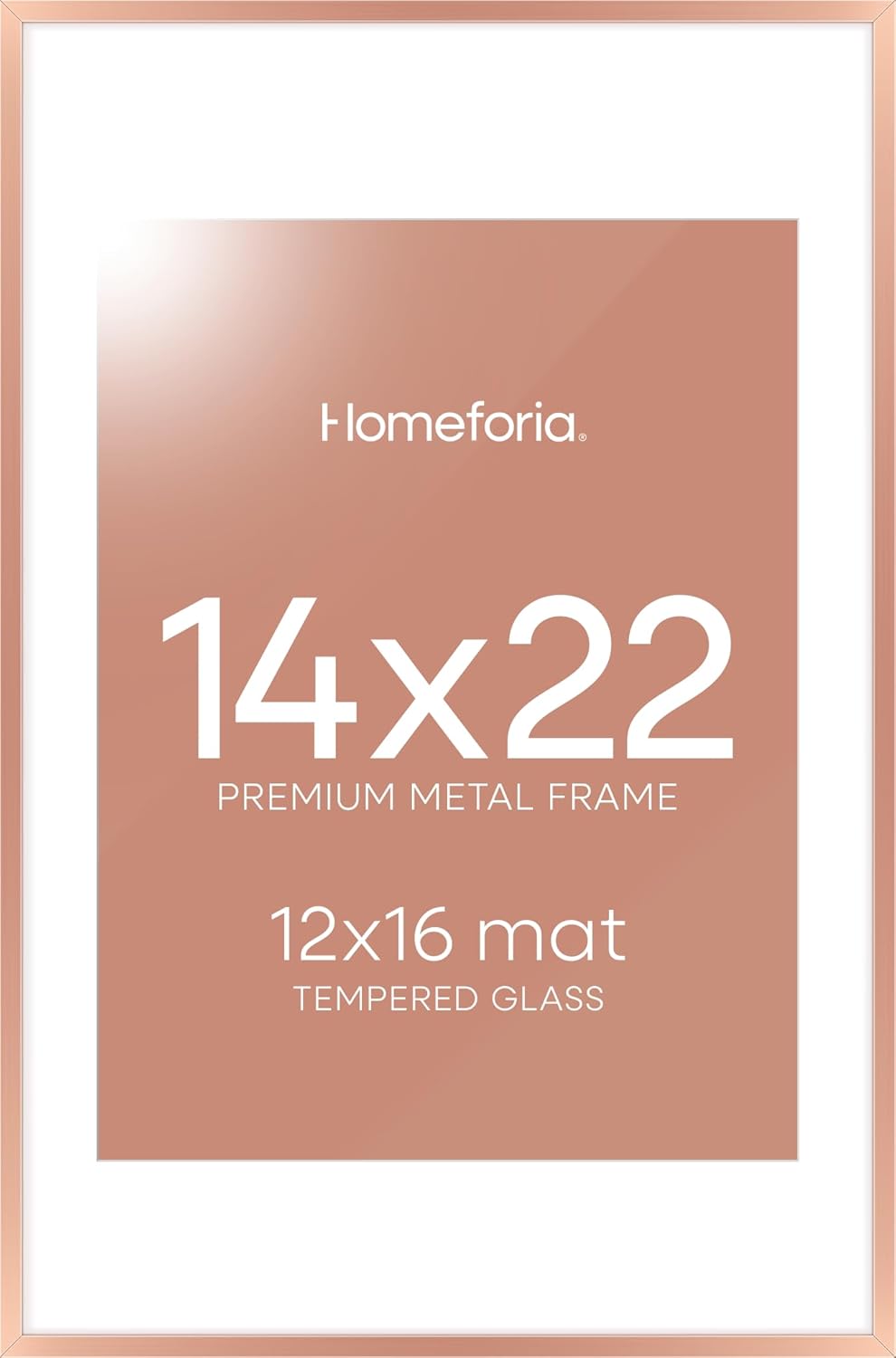 Homeforia 14x22 Rose Gold Picture Frame