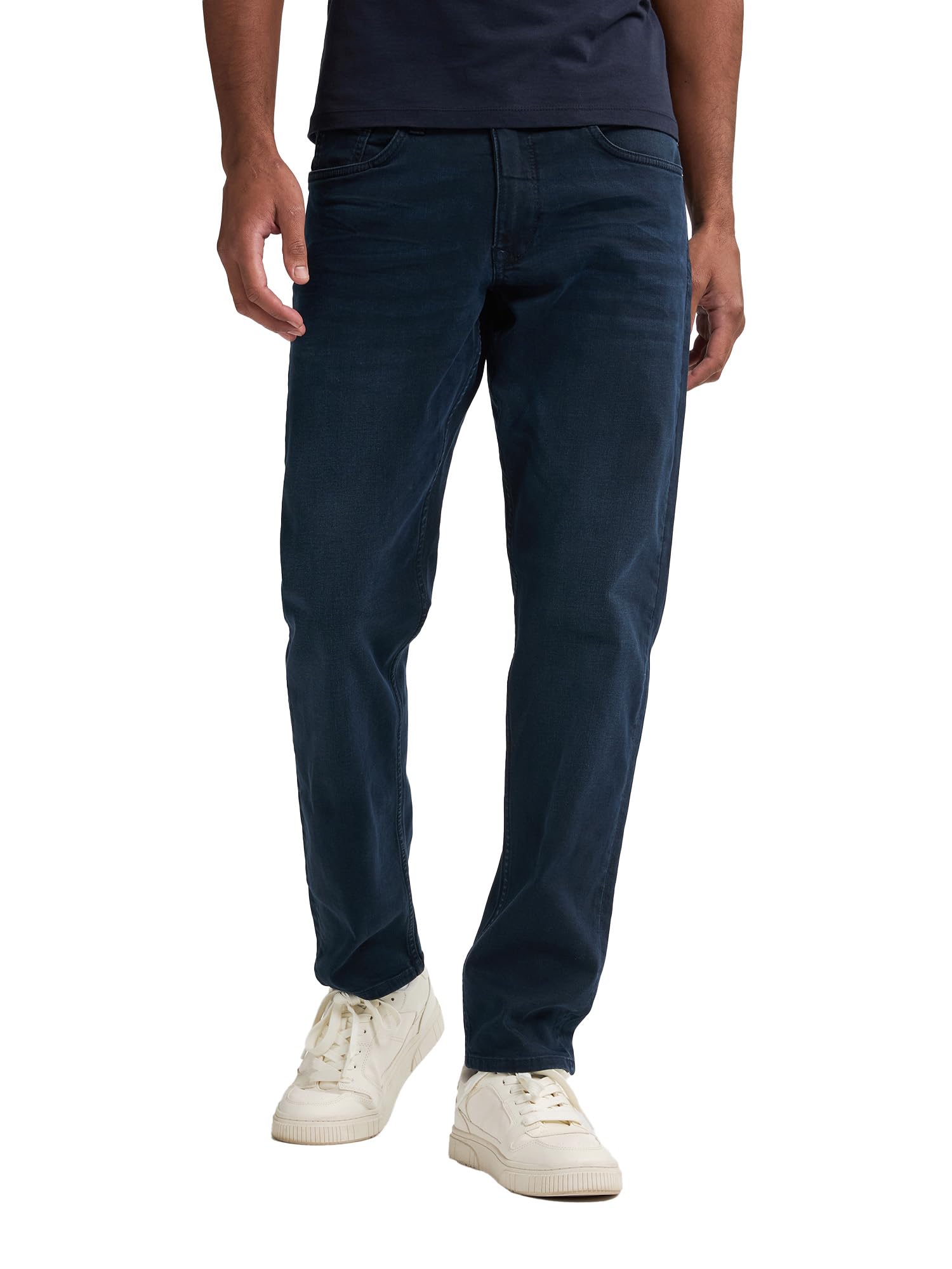 Petrol Industries Men's Men Denim Tapered Suit Trousers, Dark Faded,