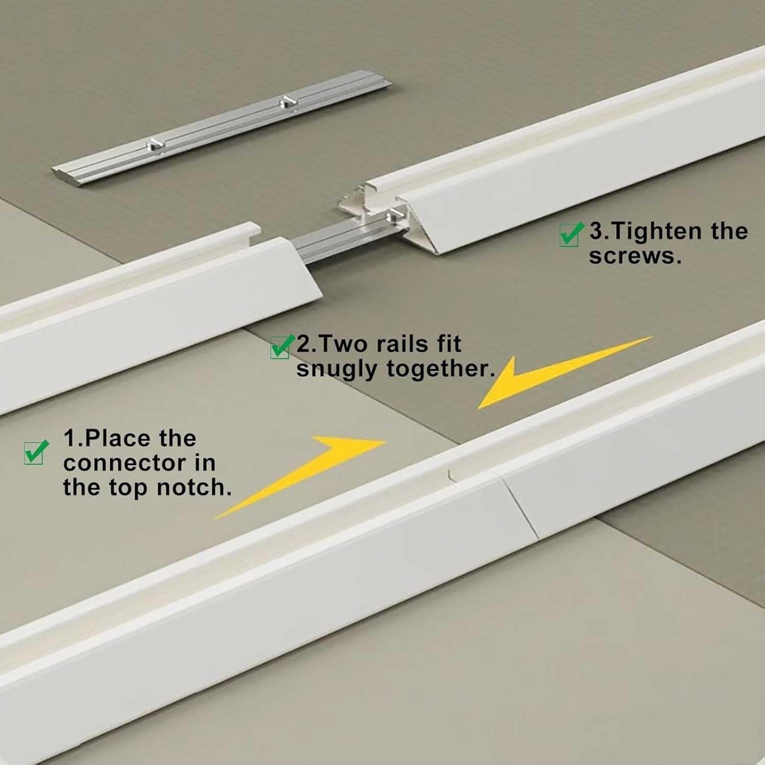 Ceiling Mounted Double Track Curtain Rails - 1.7m (5.6ft) Black Aluminum Room Divider Set, Stylish & Durable for Living Room & Bedroom, Versatile Window Treatment Solution