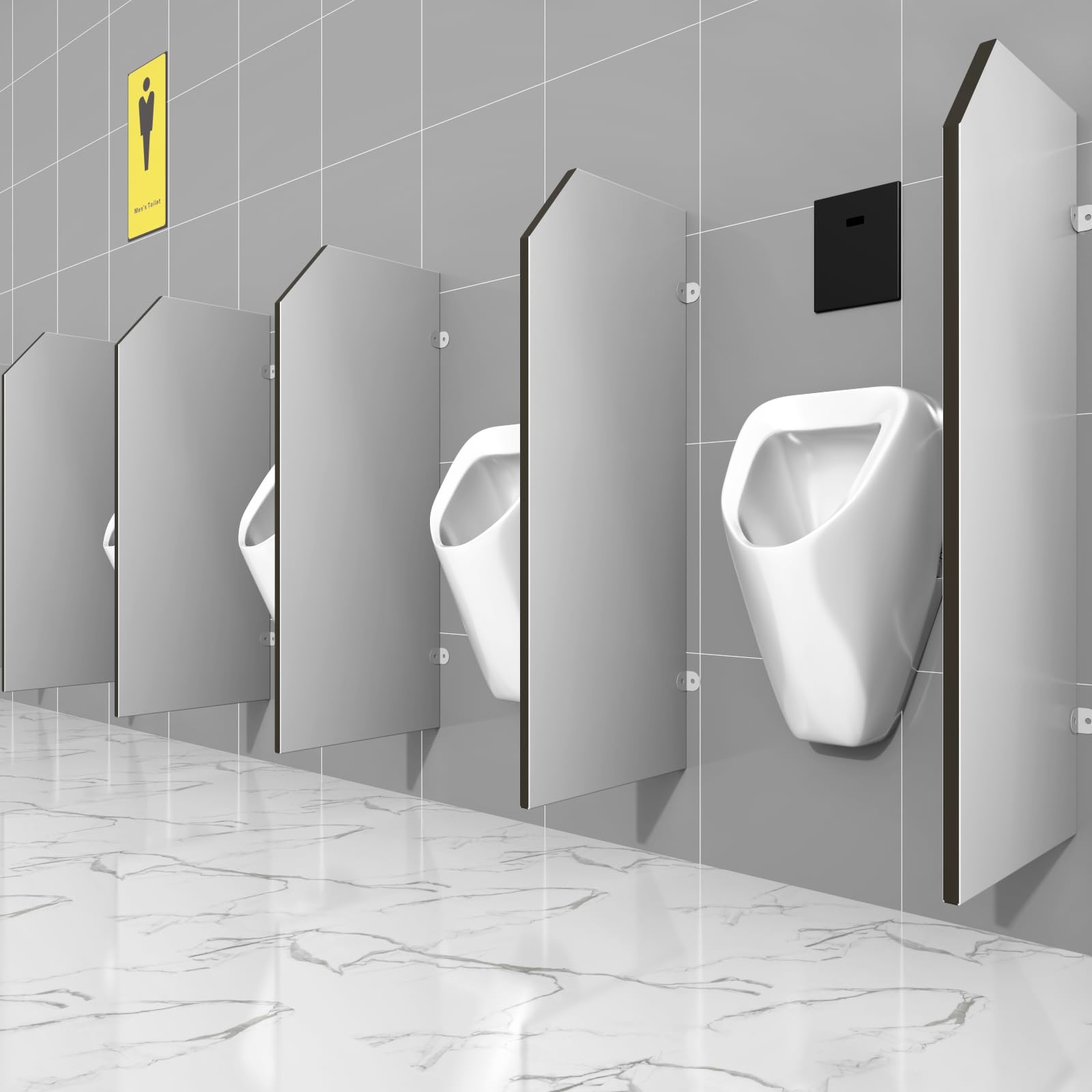 90 CM Divisorio per Orinatoi, Divisorio per WC con Schermo per Orinatoi, Orinatoio da Uomo per Adatto a Scuole Alberghi Ristoranti Centri Commerciali luoghi Pubblici