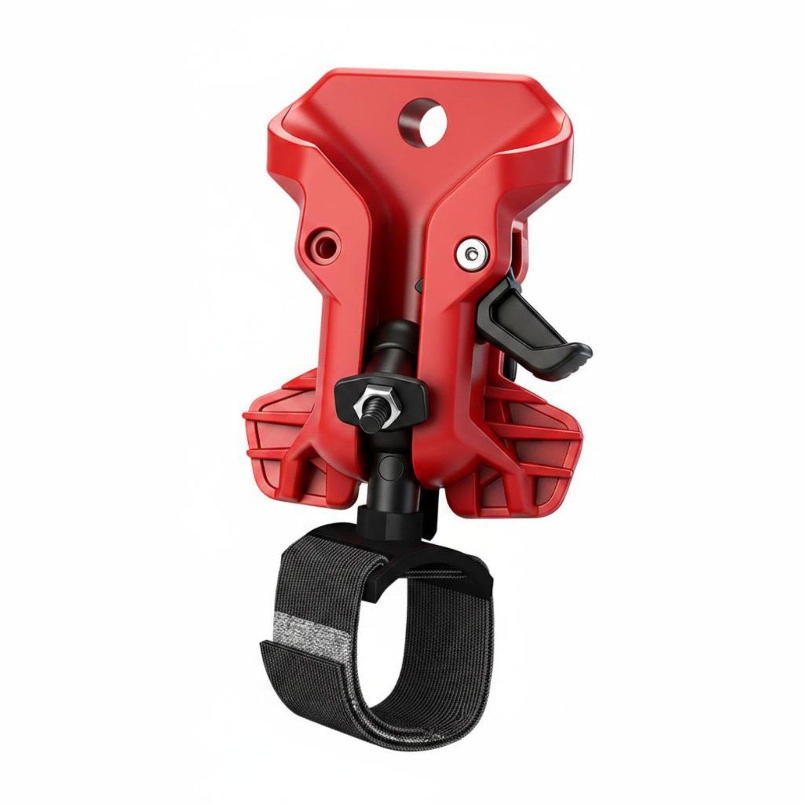 Self-Locking Drill Holster Anti-Drop Self-Locking Drill Hanger Portable Tool Belt Clip for Carpenters, Professionals, High Places, Worksite, Workshop Red-image-1