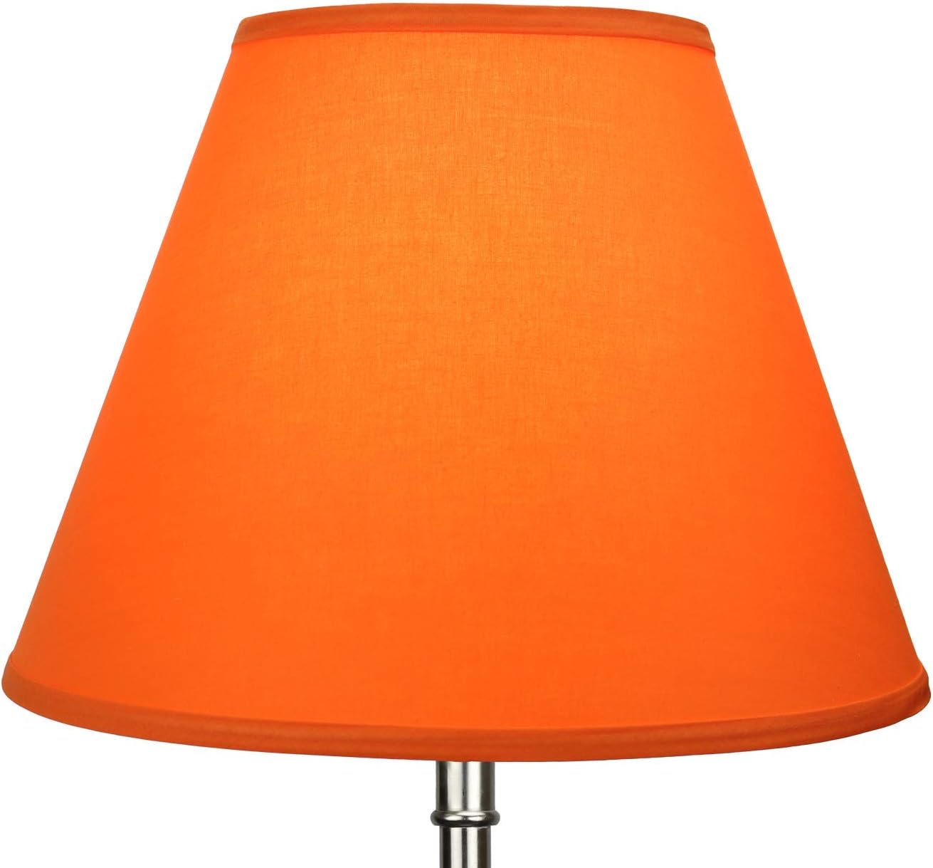 FenchelShades.com Lampshade 8" Top Diameter x 16" Bottom Diameter x 12" Slant Height with Washer (Spider) Attachment for Lamps with a Harp (Carrot)